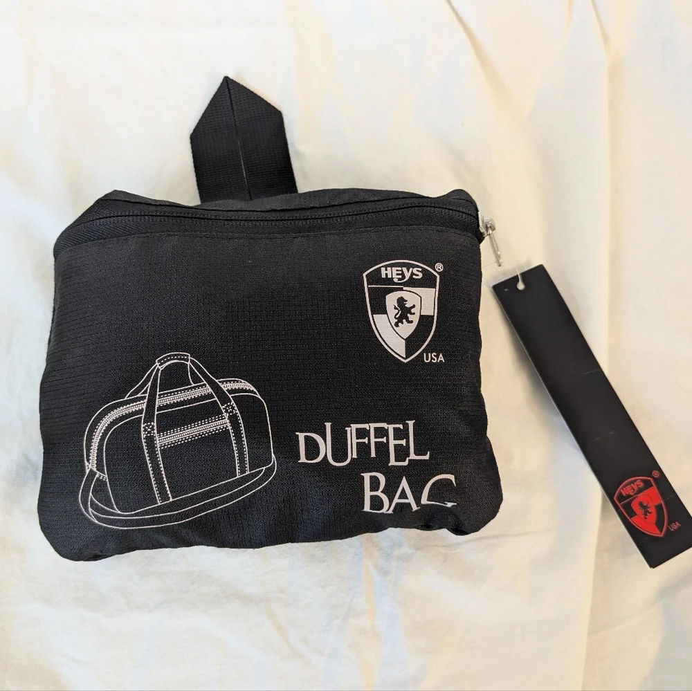 Heys Packable Travel Duffel Bag - Lightweight - Black - Medium Sized - Carry On - Picture 7 of 8